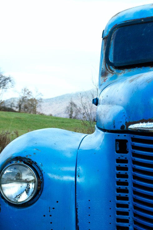 We spotted this vintage blue tractor hanging out behind the Cold Hollow Cider Mill and couldn't resist snapping a few shots